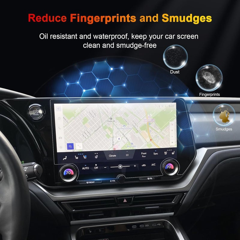 BSTW for 2025 Lexus TX Screen Protector for 2024-2026 Lexus TX 350/500h Hybrid F-Sport/500h+ PHEV 14-in Display for 2026 Lexus TX Accessories Anti-Scratch Tempered Glass Protective Film (TX 14-In HD) - Image 4